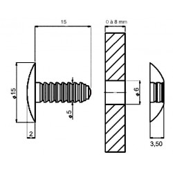 Rivet polyéthylène plastique transparent