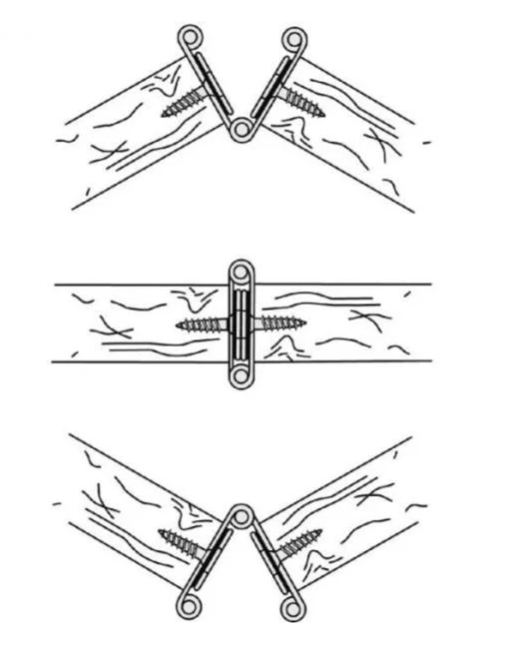 Charnière de Paravent montage