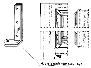 Pivot coudé équerre