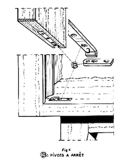 pivot droit à arret